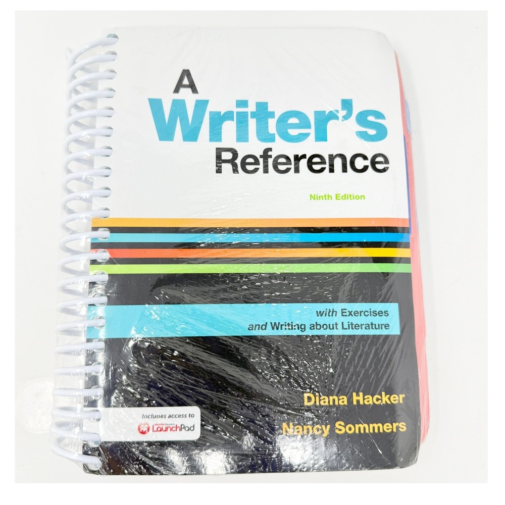 A Writer's Reference 9th Edition Diana Hacker Nancy Sommers Spiral Bound NEW